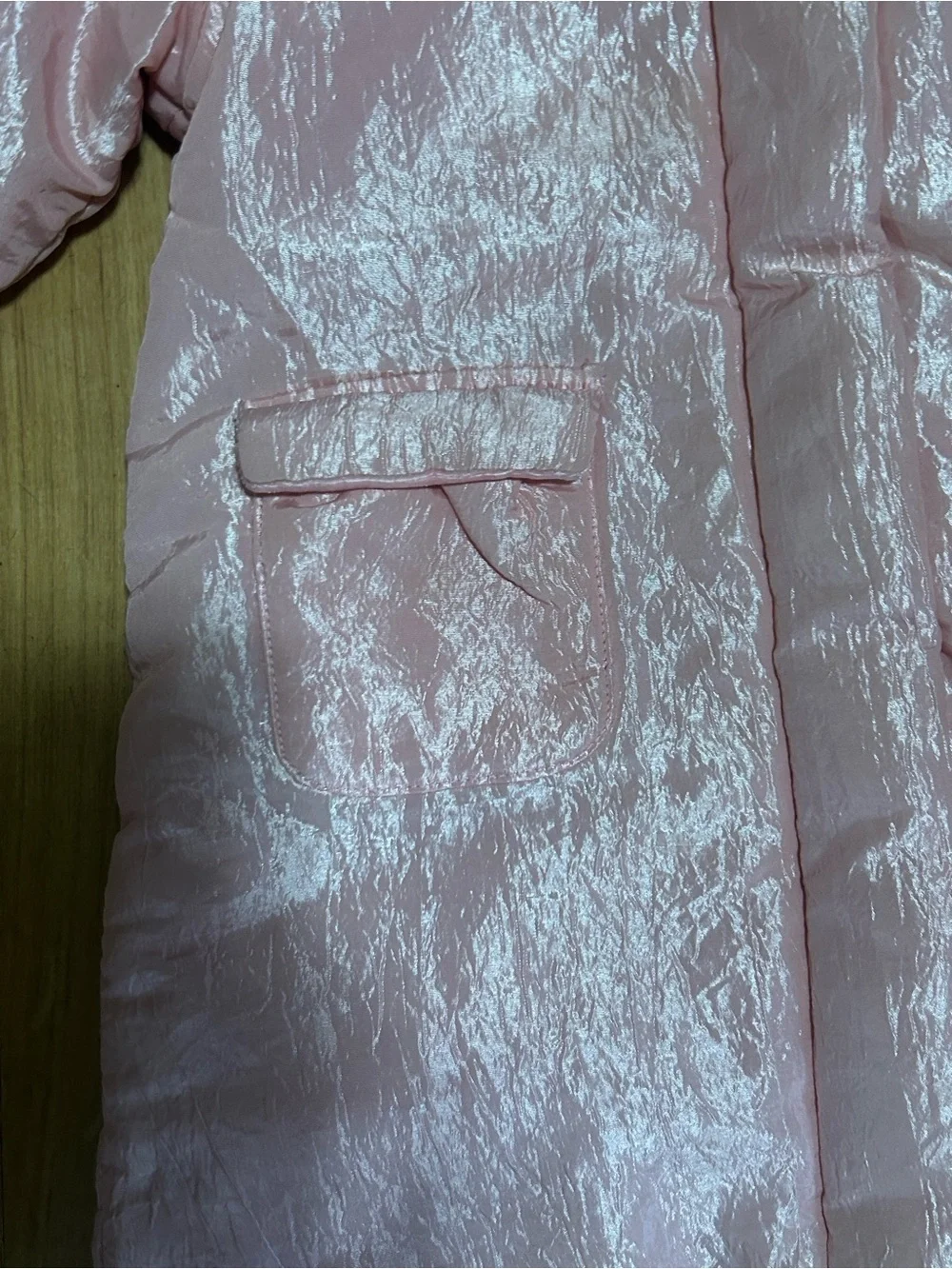 The Children's Place Shimmery Light Pink Hooded Puffer Coat Size 4T EUC